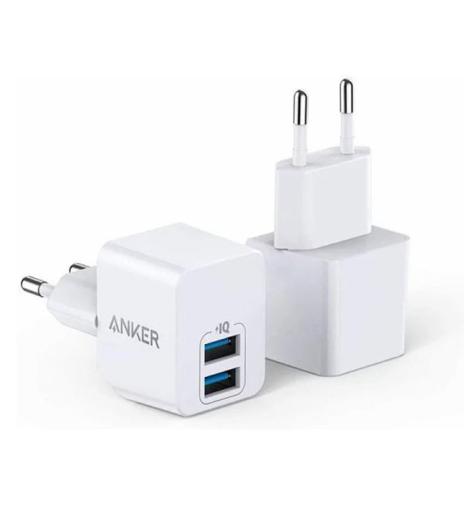  Anker A2620 PowerPort Mini 12W Dual Port Wall Charger - White 