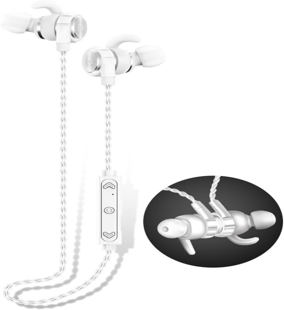  Remax RB-S10 Sport In-ear Magnetic Adsorption Stereo Heavy Bass Voice - White 
