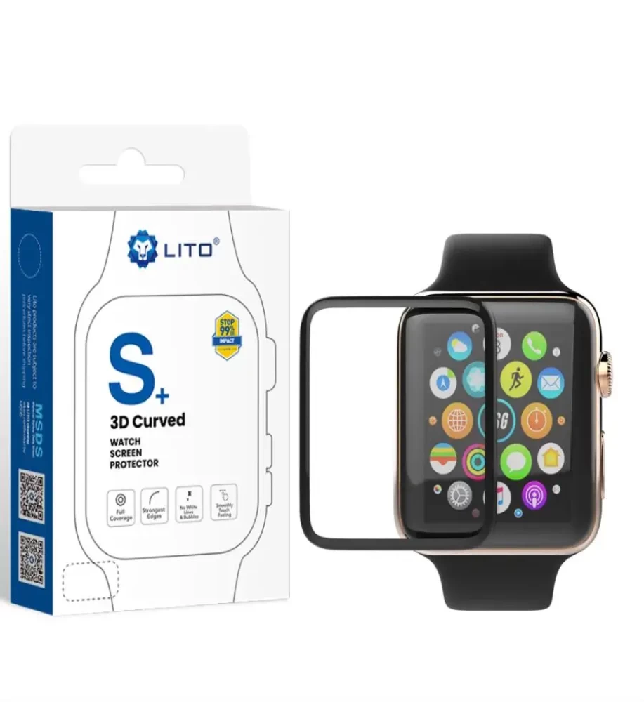  LITO S+PMMA High Clear Full Cover Full Glue Screen Protector For Apple Watch 49 mm 