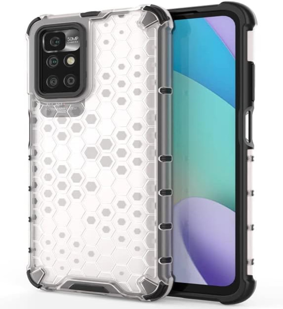  Honeycomb Transparent Armor Shockproof Case For Xiaomi Redmi 10 