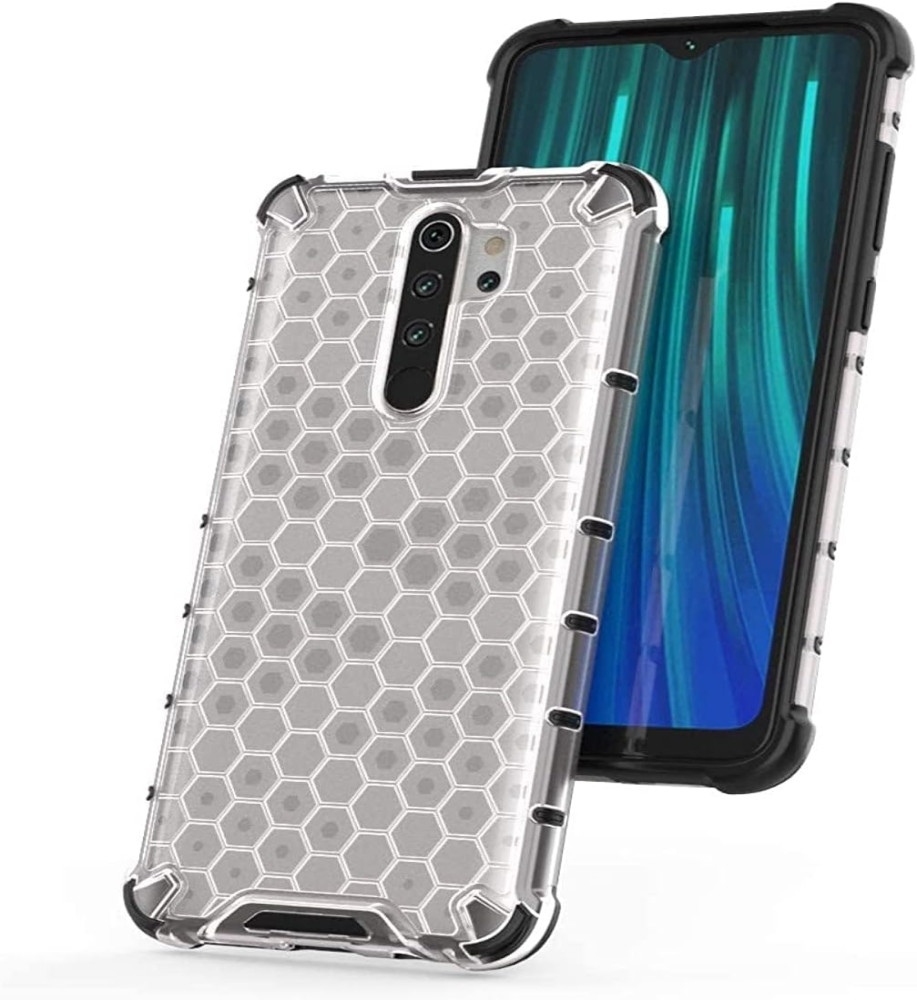  Honeycomb Transparent Armor Shockproof Case For Xiaomi Redmi Note 8 Pro 