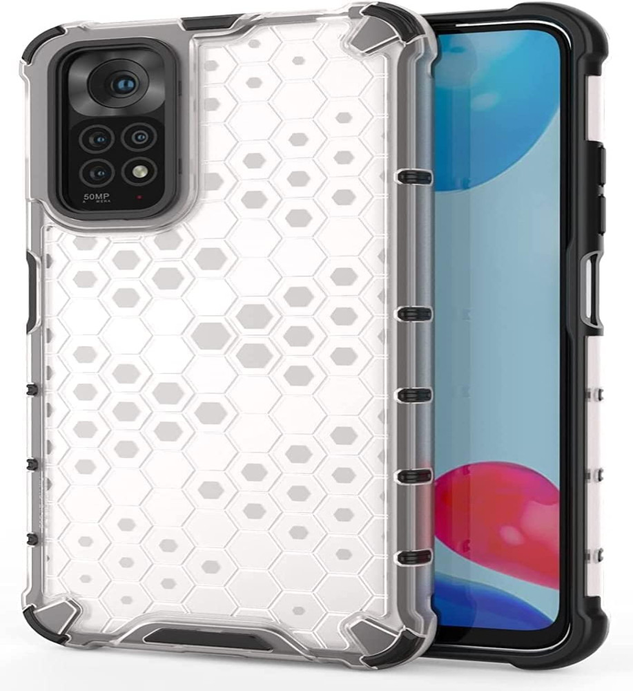  Honeycomb Transparent Armor Shockproof Case For Xiaomi Redmi Note 11 