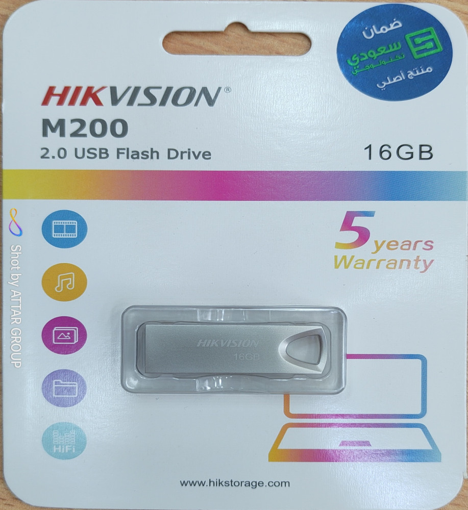  HIKVISION M200 فلاش درايف صغيرة الحجم - 16 جيجابايت - USB 2.0. 