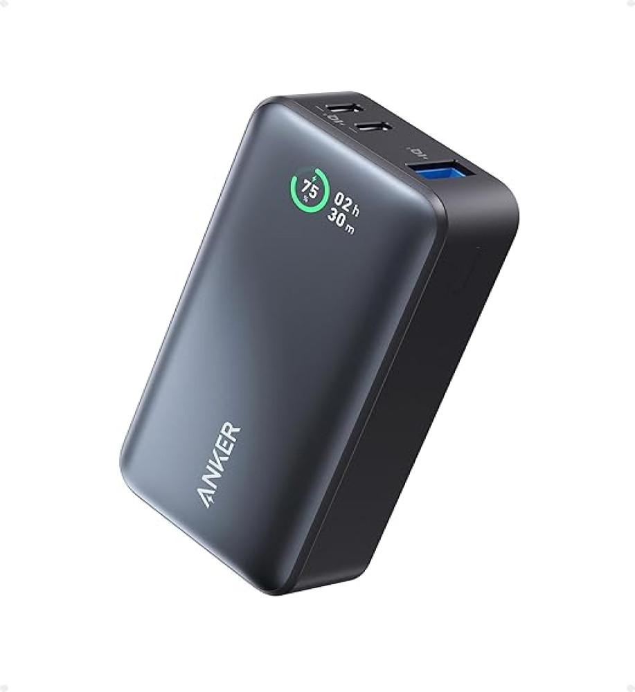  بنك الطاقة Anker (10000 مللي أمبير/ساعة، شحن فائق السرعة بقوة 30 وات، كابل USB-C مدمج) 