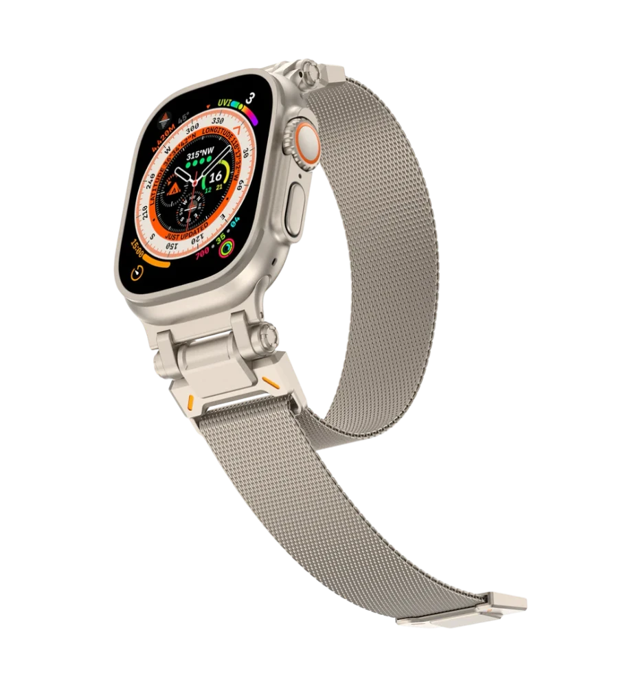  UWiz Milanese Loop Band Compatible with Apple Watch 49mm 45mm 44mm 42mm, Stainless Steel Magnetic Metal Replacement Strap for iWatch Ultra 2/Ultra Series 9 8 7 6 SE 5 4 3 2 1 for Men Women 
