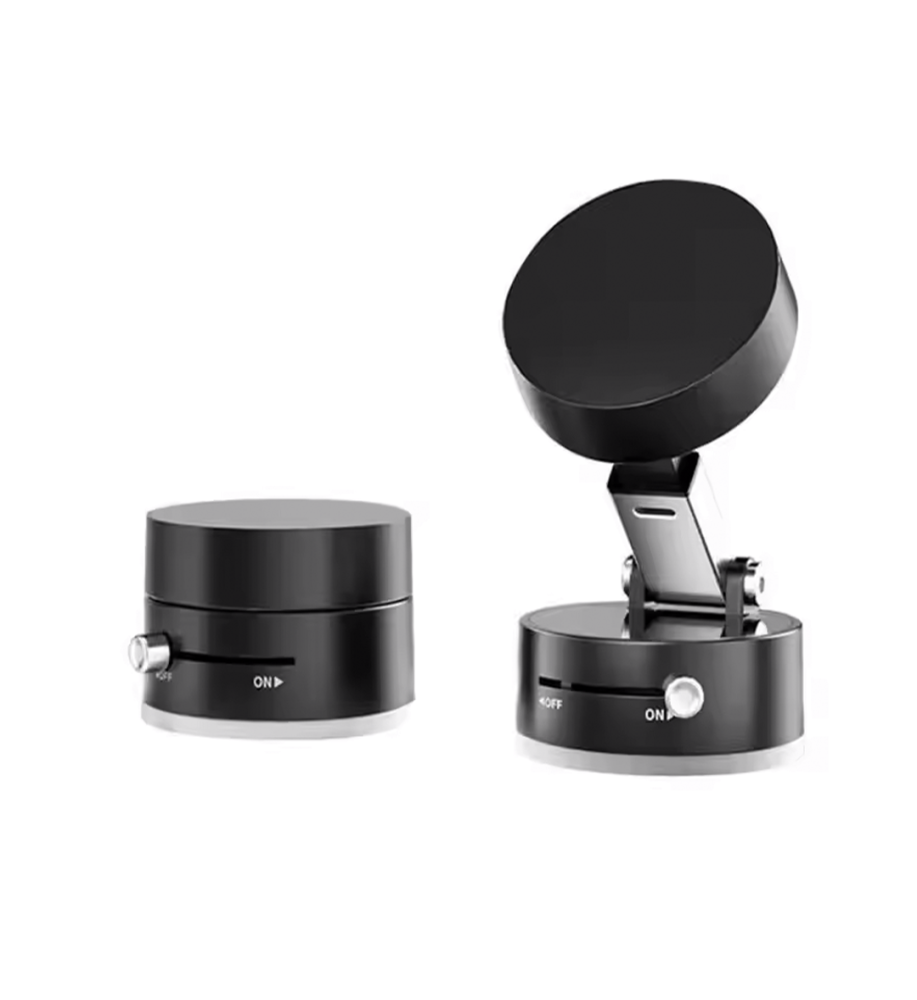  Magnetic Suction Cup Phone Holder for Car, Gym, Mirror and Smooth Surfaces for Hands-Free Use (Black) 