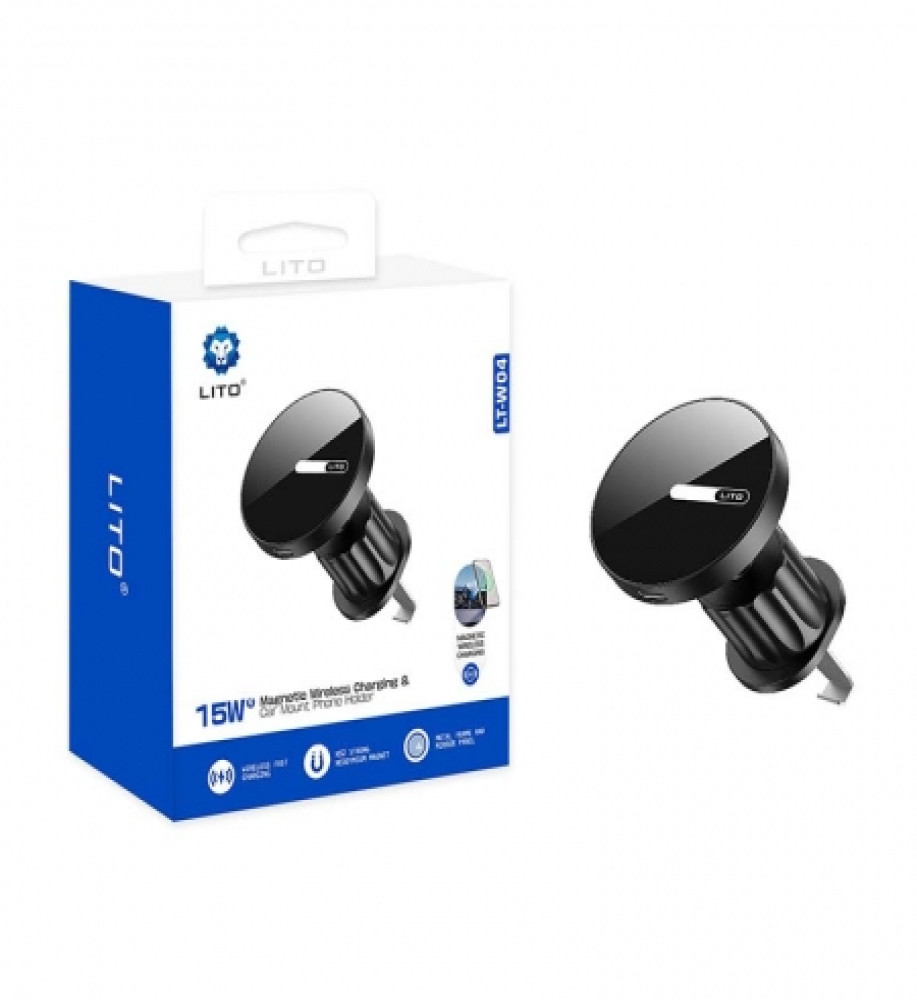  Lito W04 15W portable portable magnetic car mobile charger holder 