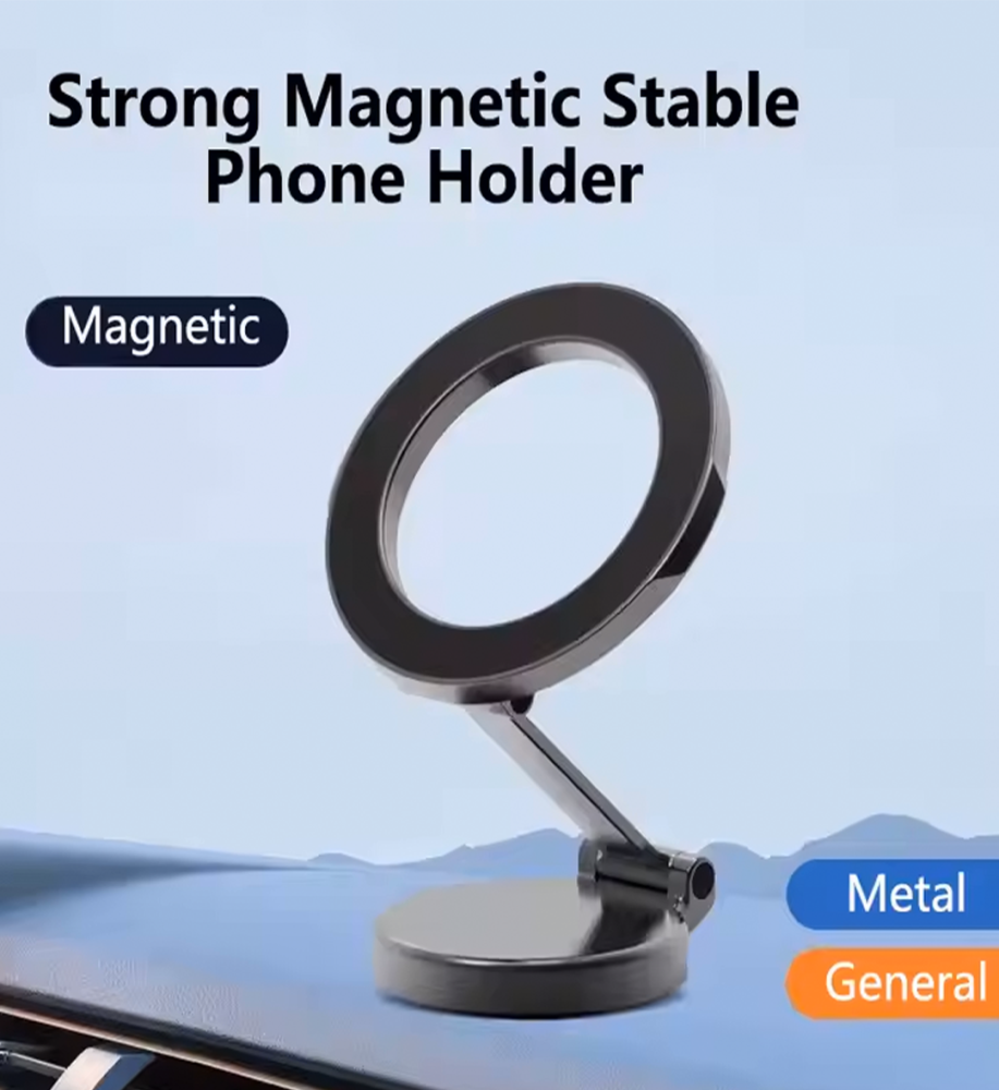  Y13 Phone Holder Car General Folding Strong Magnetic Ring Holder 720 Rotation Stable Phone Holder for Vehicle Navigation 