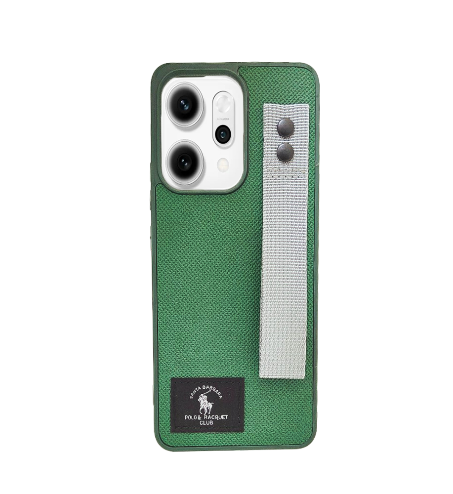  جراب قماش بولو بتصميم فاخر عملي وقوية بملمس بوليستر عالي الجودة  ضد الخدش والاتساخ متوافق مع موبايل اوبوو رينو 14 