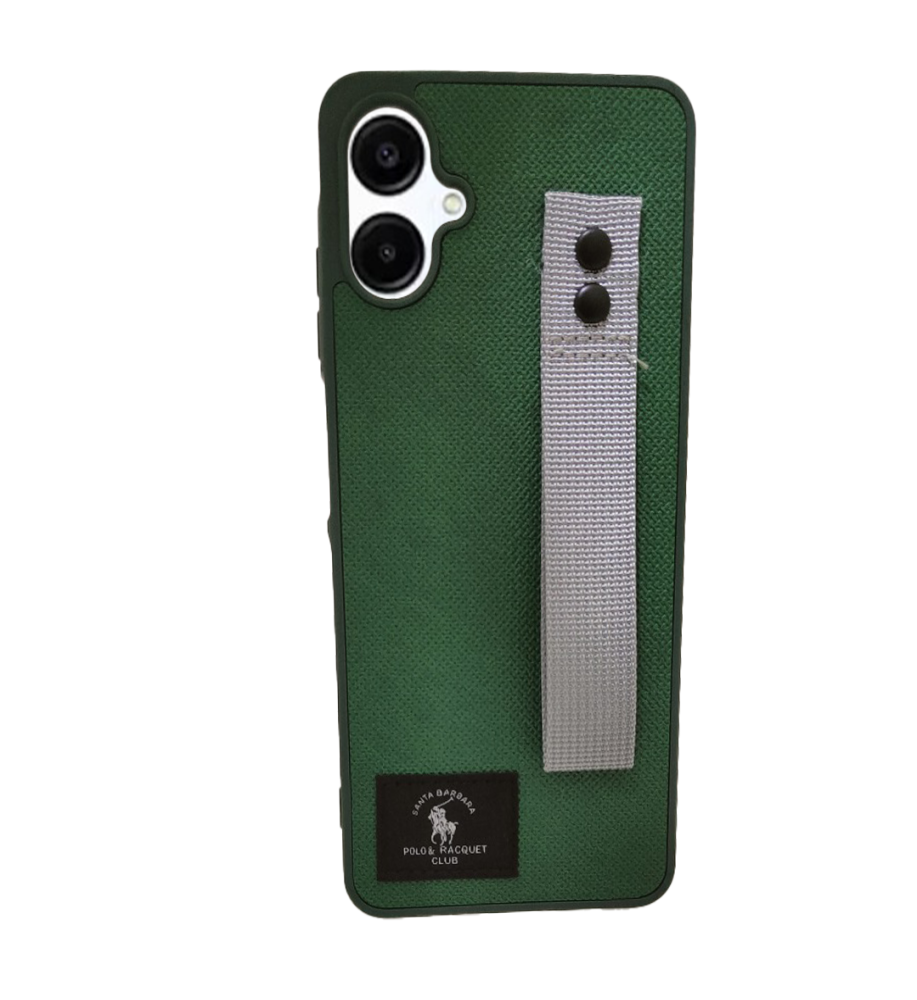  جراب قماش بولو بتصميم فاخر عملي وقوية بملمس بوليستر عالي الجودة  ضد الخدش والاتساخ متوافق مع موبايل سامسونج جلاكسي A06 