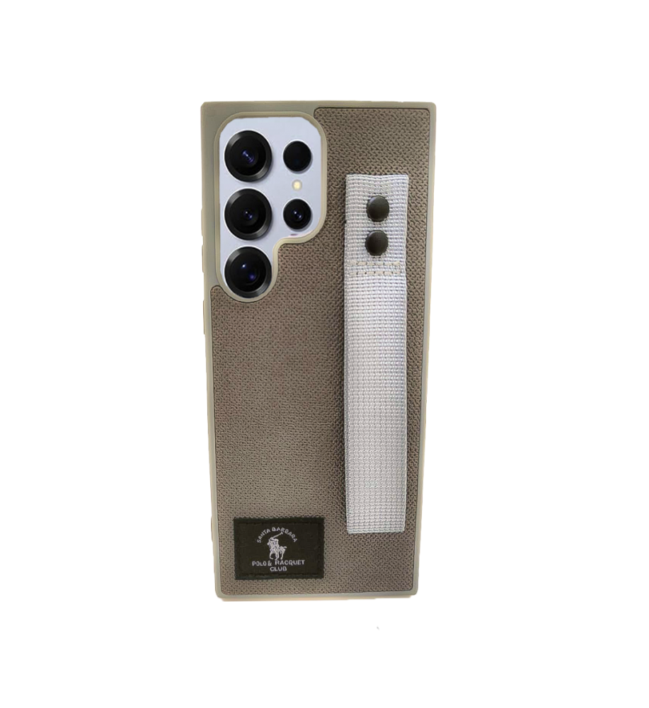  جراب قماش بولو بتصميم فاخر عملي وقوية بملمس بوليستر عالي الجودة  ضد الخدش والاتساخ متوافق مع هاتف سامسونج جلاكسي S24 Ultra. 