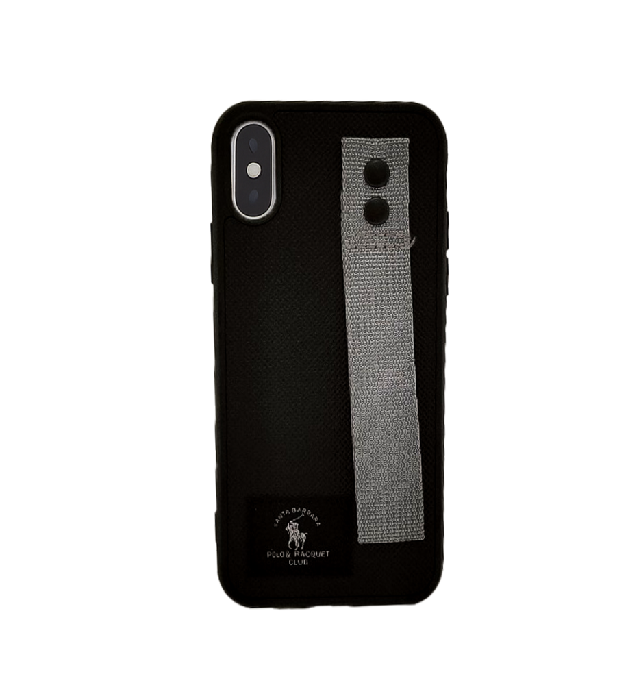  جراب قماش بولو بتصميم فاخر عملي وقوية بملمس بوليستر عالي الجودة  ضد الخدش والاتساخ متوافق مع هاتف ايفون X. 