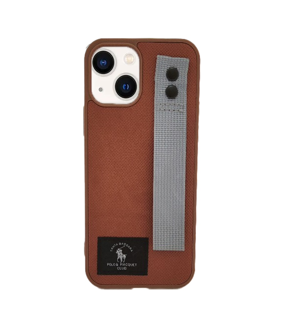  جراب قماش بولو بتصميم فاخر عملي وقوية بملمس بوليستر عالي الجودة  ضد الخدش والاتساخ متوافق مع هاتف ايفون 13. 