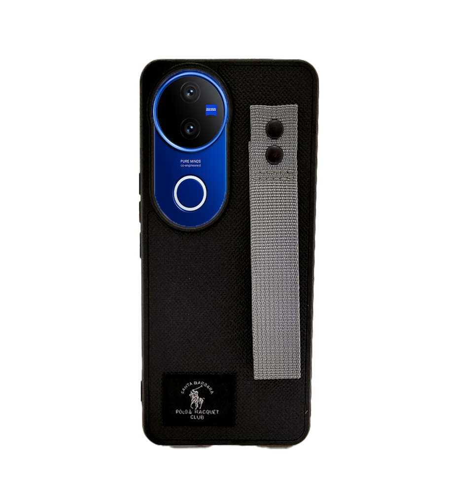  جراب قماش بولو بتصميم فاخر عملي وقوية بملمس بوليستر عالي الجودة  ضد الخدش والاتساخ متوافق مع موبايل فيفو V50 