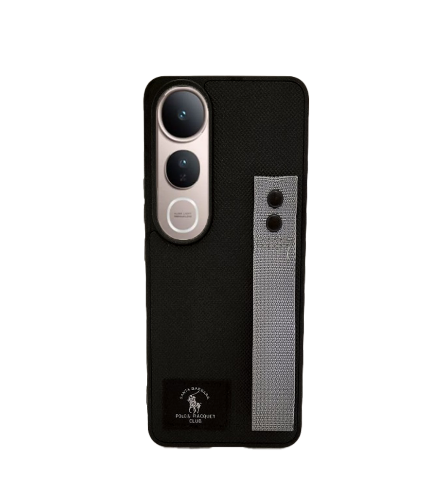  جراب قماش بولو بتصميم فاخر عملي وقوية بملمس بوليستر عالي الجودة  ضد الخدش والاتساخ متوافق مع موبايل ViVO V50 Lite 