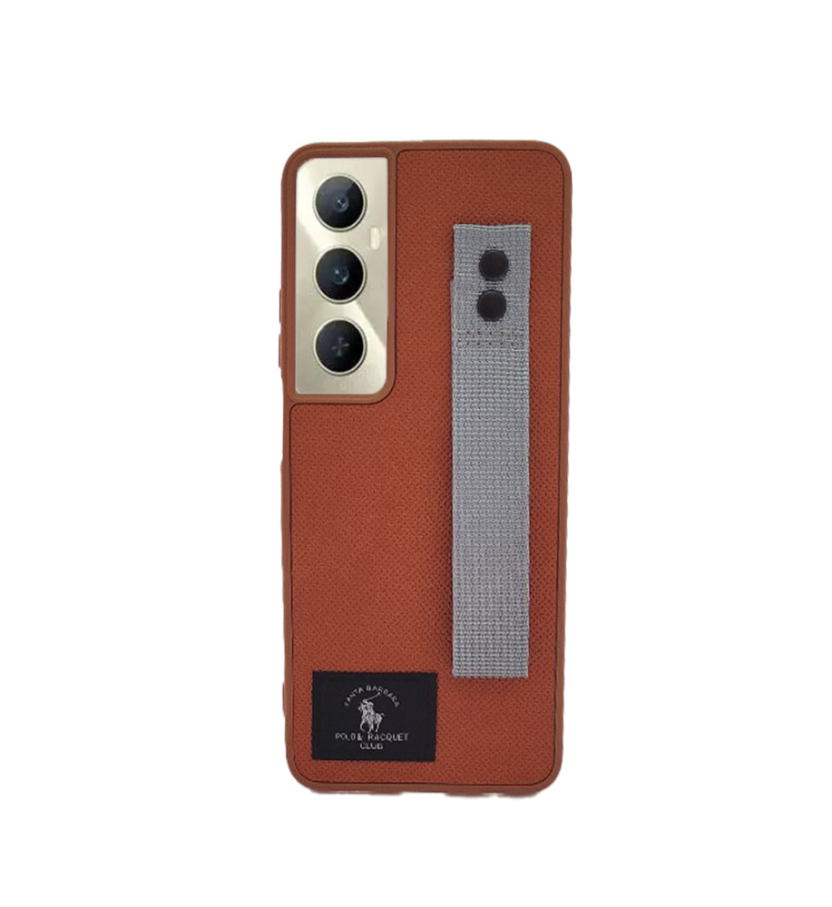  جراب قماش بولو بتصميم فاخر عملي وقوية بملمس بوليستر عالي الجودة  ضد الخدش والاتساخ متوافق مع موبايل ريلمي C65 4G 