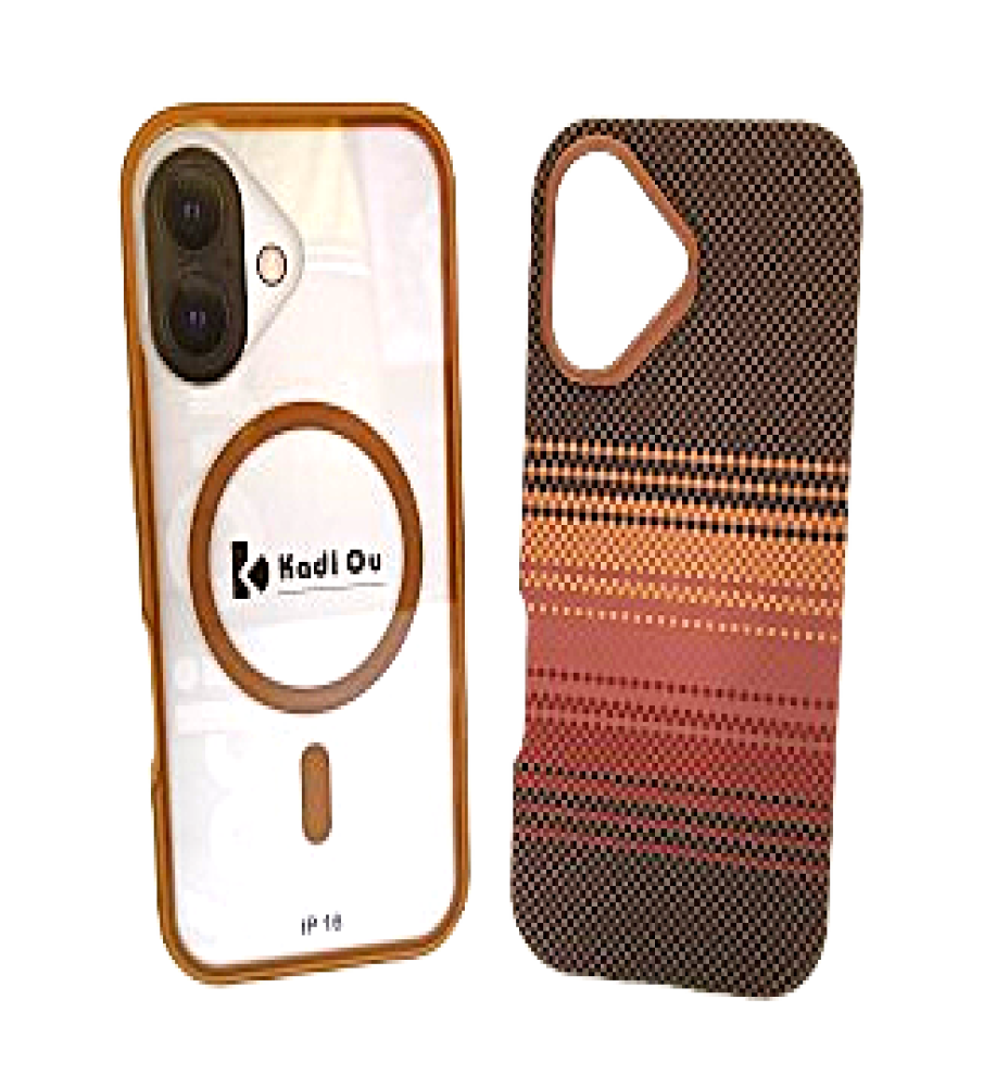  جراب فخامة من قطعتين (شفاف داخلي + غطاء كاربون فايبرخارجي مغناطيسي)، نحيف مقاوم للبصمات ويدعم ماج سيف متوافق مع ايفون 16 