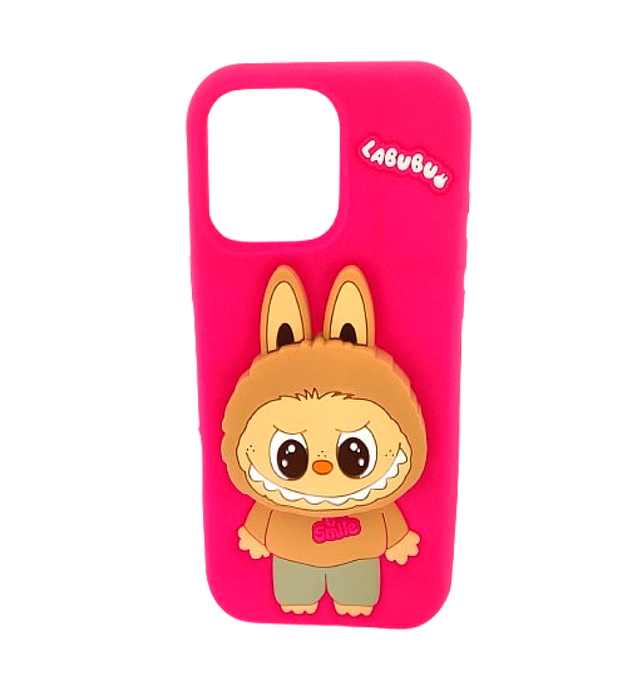  جراب سليكون مع بوب سوكيت حماية من الصدمات مع اشكال لوبوبو 3D متوافق مع ايفون 15 برو ماكس 