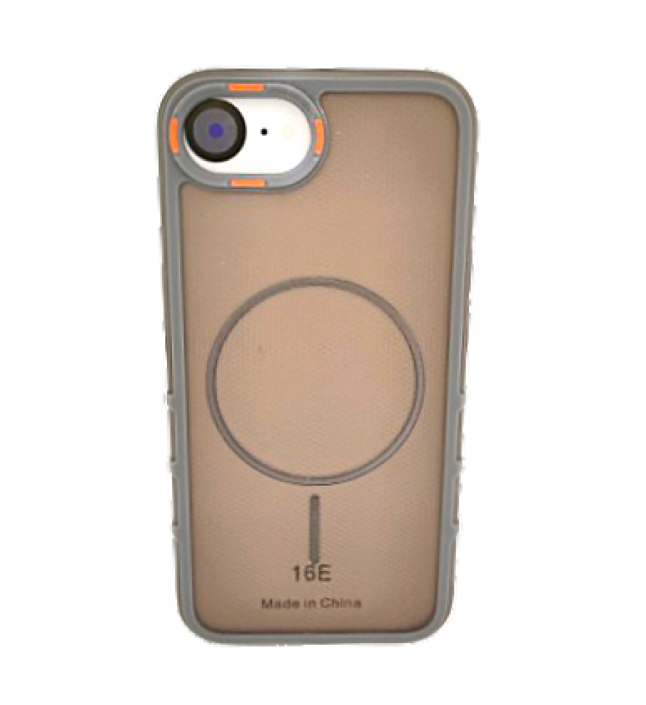  جراب حماية قوية و أنيقة و شحن مغناطيسى، مقاومة للصدمات، ضد بصمات، مع شفافية أنيقة وإطار بارز بلون شيك لحماية الكاميرا والشاشة متوافق مع ايفون 16E 