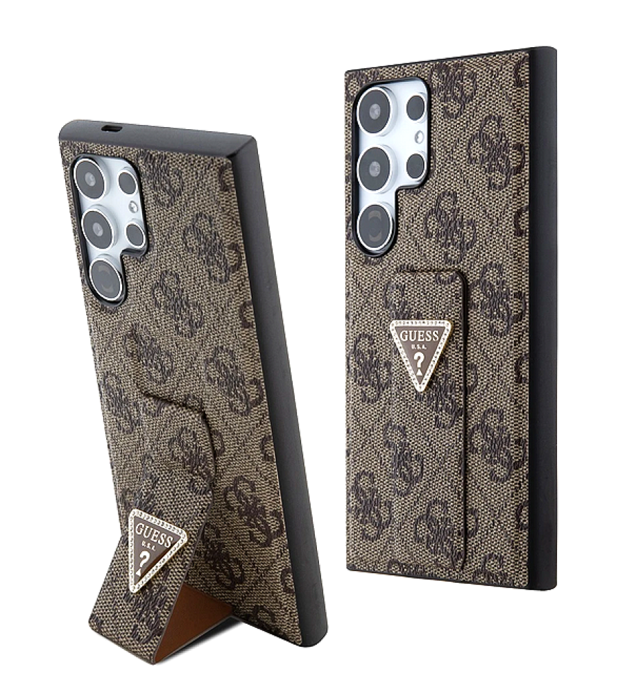  Guess جراب حماية و لمسة فخمة, أناقة و متانة مع ماسكة ذكية, حماية من السقوط, شعار إستراس بارز أنيق, تركيب سهل و سطح مانع للإنزلاق موبايل سامسونج S23 Ultra 