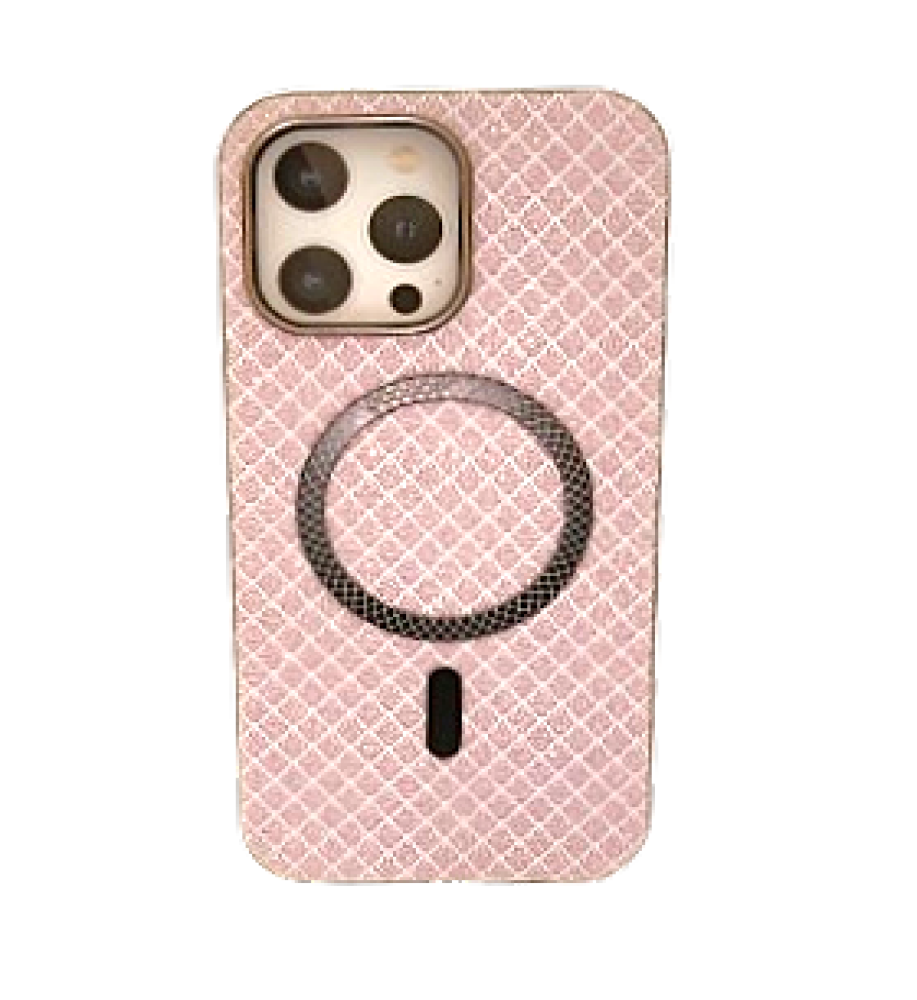  جراب إستراس مرصع بالكريستال فاخر بإطار معدني وبطانة شَمواه — لامع و أنيق وحماية ضد الصدمات متوافق مع هاتف ايفون 16 برو 