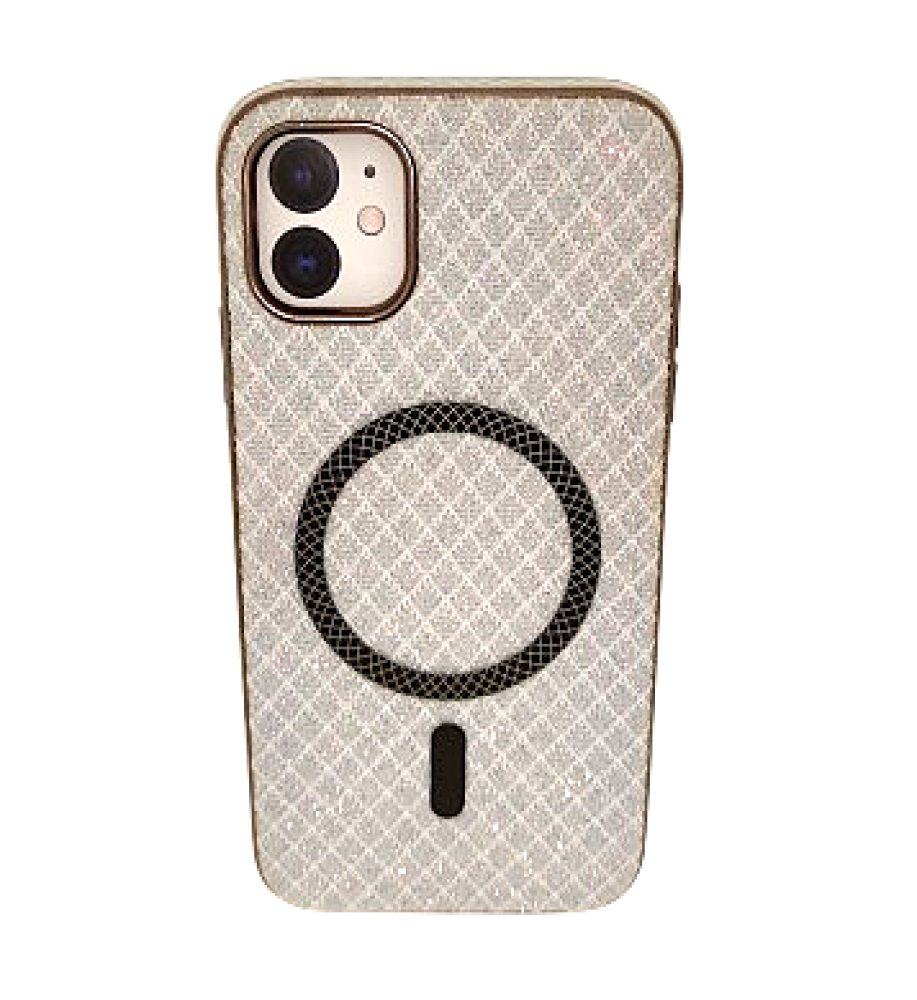  جراب إستراس مرصع بالكريستال فاخر بإطار معدني وبطانة شَمواه — لامع و أنيق وحماية ضد الصدمات متوافق مع هاتف ايفون 11 