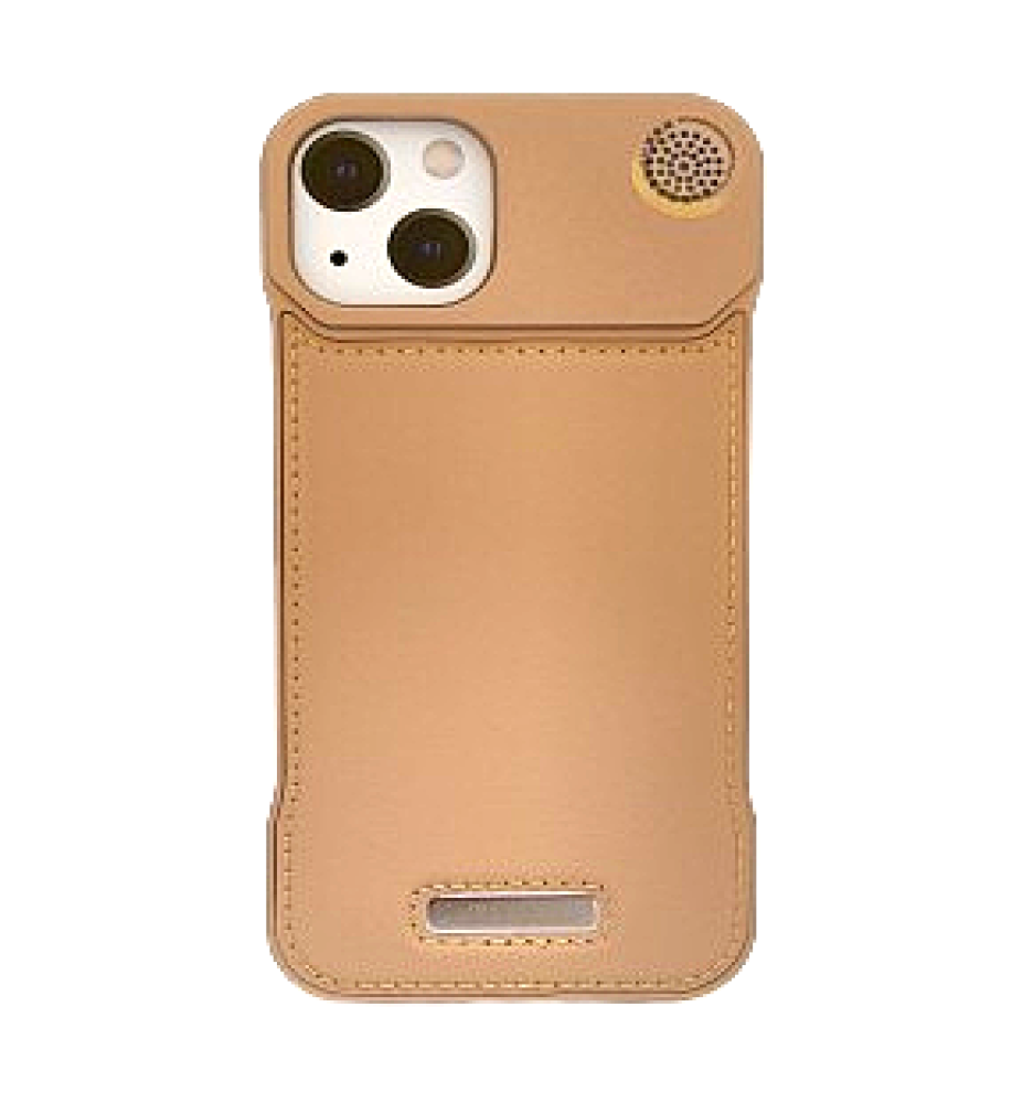  جراب مزيج من الجلد والإطار المعدني خفيف الوزن، حماية راقية لهاتفك مع دعم كامل للشحن اللاسلكي موبايل ايفون 14 