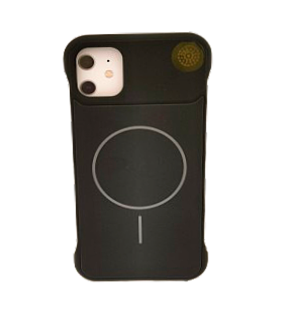  جراب مزيج من الجلد والإطار المعدني خفيف الوزن، حماية راقية لهاتفك مع دعم كامل للشحن اللاسلكي موبايل ايفون 11 