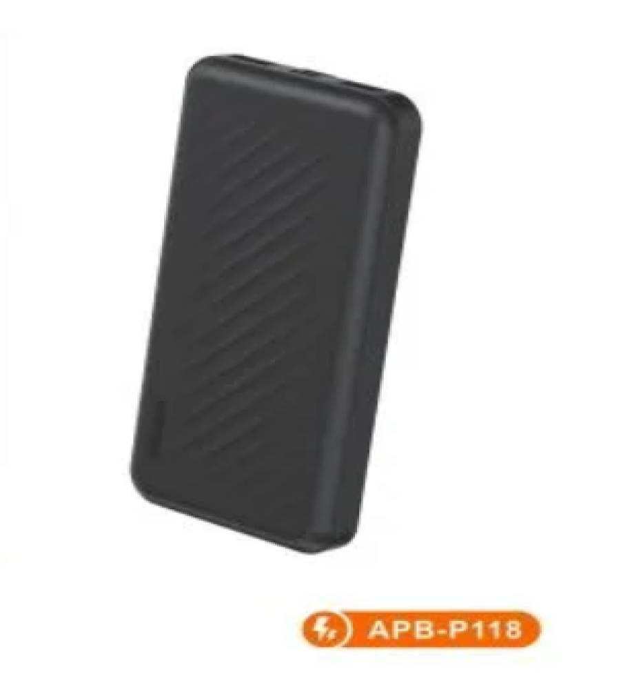  Amaya P118 Power Bank with 10000mAh capacity, dual output, scratch-resistant design, Type-C input 