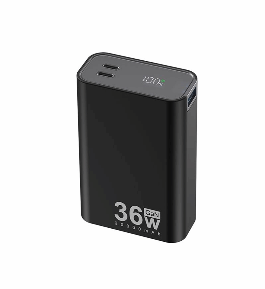  LITO LP02 Power Bank 20000 mAh with GaN Technology, 36W PD Type-C + 22.5W USB-A Fast Charging, Ultra Compact Design 