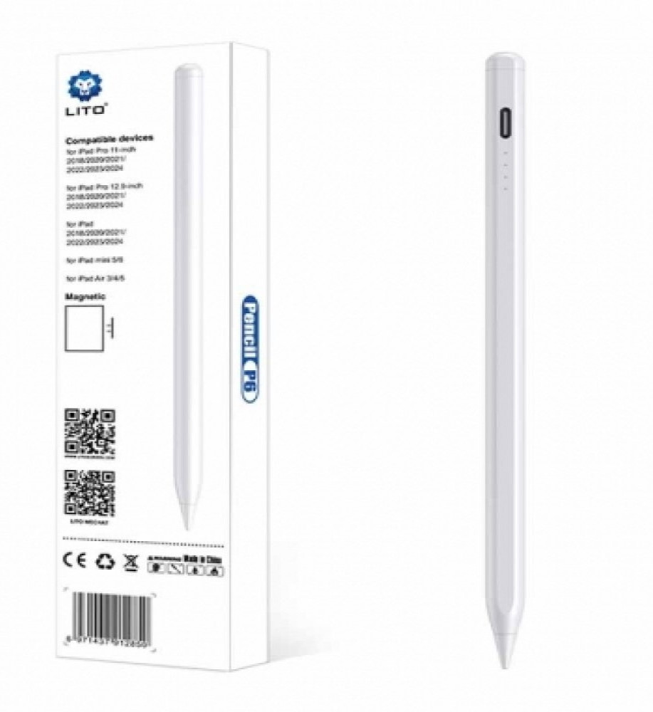  The LITO P6 active metal stylus is designed for precision, strength, and portability; compatible with all Android and iOS devices. 