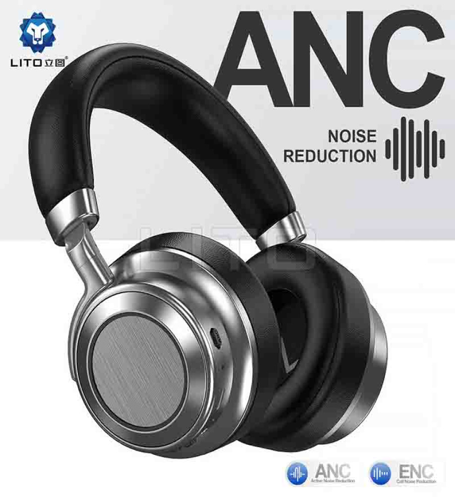  Lito LE02 — Metal headphones with 25dB ANC isolation, Hi-Fi sound with 40mm drivers, Bluetooth 5.4 (Class 1), up to 40 hours of playtime, 1.5-hour fast charging 