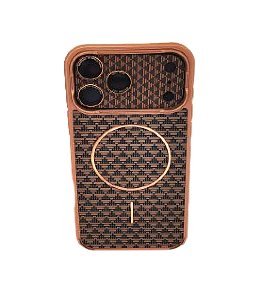  Glossy 3D geometric carbon fiber case – MagSafe compatible – Full camera protection with built-in lenses – Shockproof frame with raised edges for iPhone 17 Pro Max 