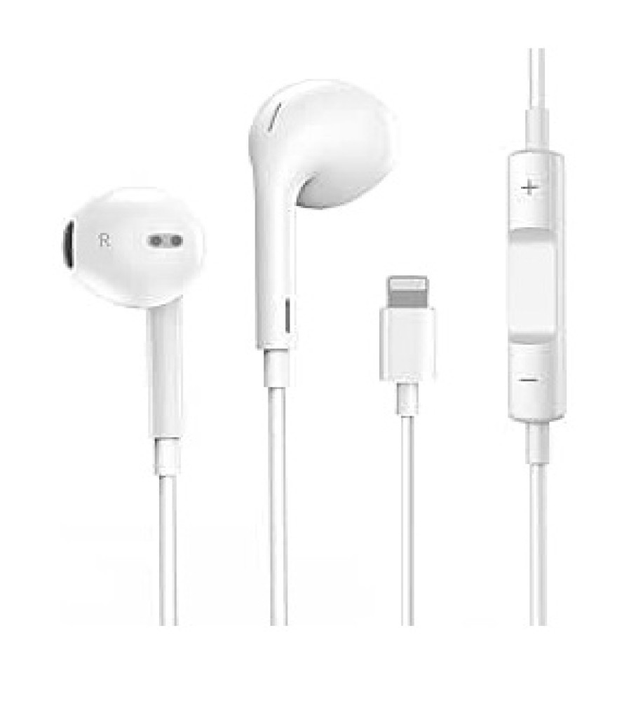  iPhone Lightning Wired Hands-Free Headphones – iPhone Headphones with Lightning Input, Microphone, and Call Control 
