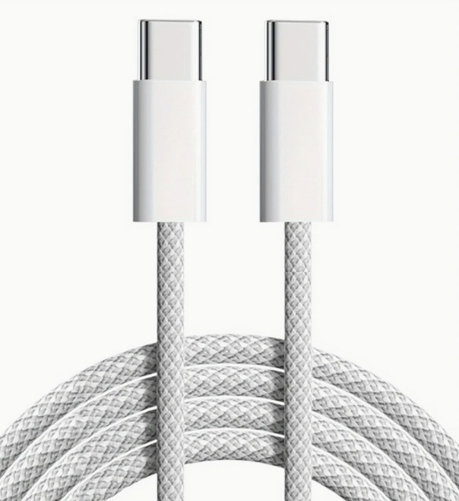  Charging Cable 60W Fast USB-C to USB-C for Modern iPhones and iPads – Tension- and Cut-Resistant Braided Design for Charging and Data Transfer 