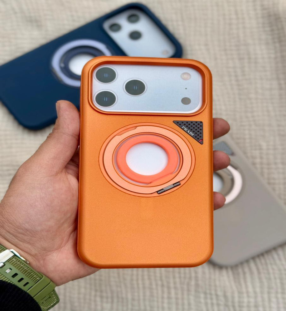  iPhone 16 Pro Max Shockproof Case with 360° Rotating Grip Ring - Comfortable Stand and High Stability in Use. 