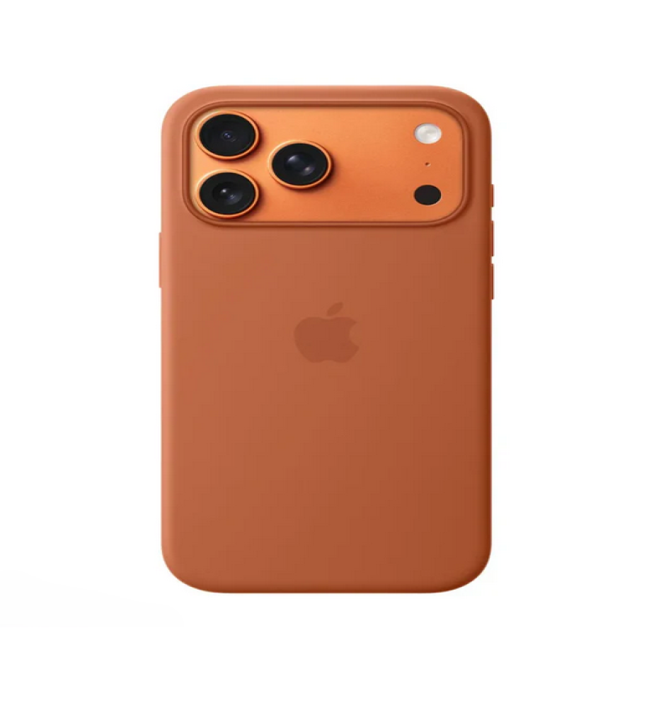  Genuine silicone case for iPhone 17 Pro Max with MagSafe technology - Microfiber lining protects against scratches and scuffs, preserves the device's shine, and features raised camera protection. 