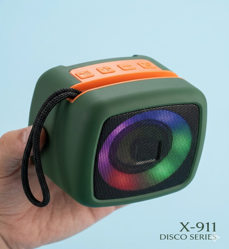  X-911 Disco Series Wireless Speaker - Powerful Bass Amplifier with RGB Lighting and Multiple Ports 