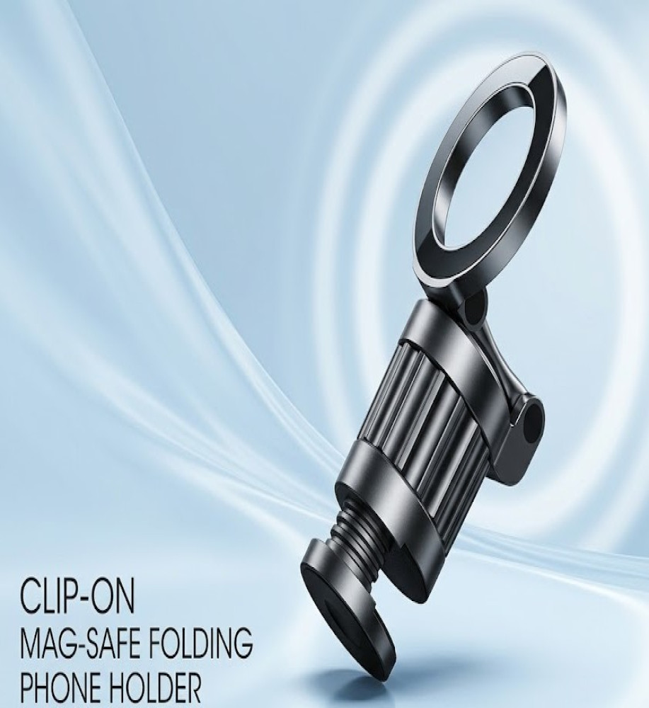  Earldom ET-EH290 Magnetic Foldable Phone Holder with Clip, MagSafe Compatible, Suitable for Travel and Airplanes 