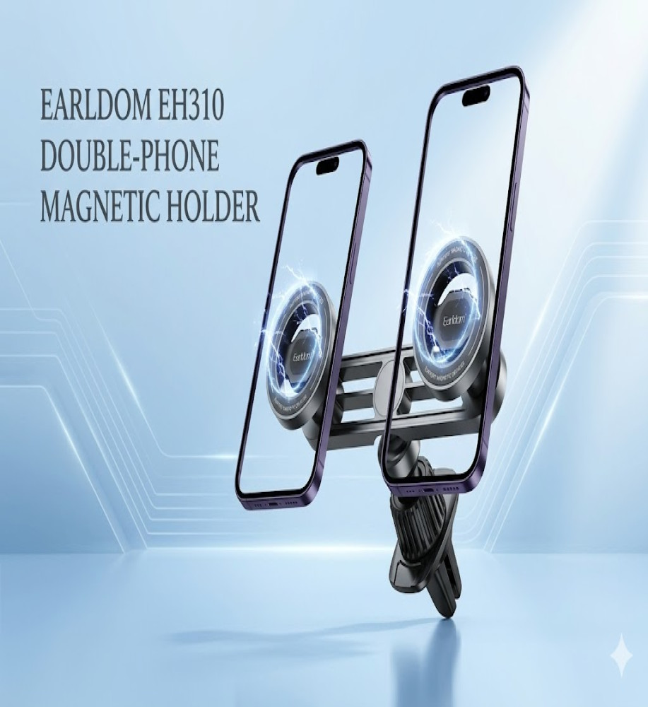  *Dual In-Car Mobile Holder / Earldom ET-EH310 Dual-Head Magnetic Phone Holder for Car Air Vents*   MagSafe compatible 