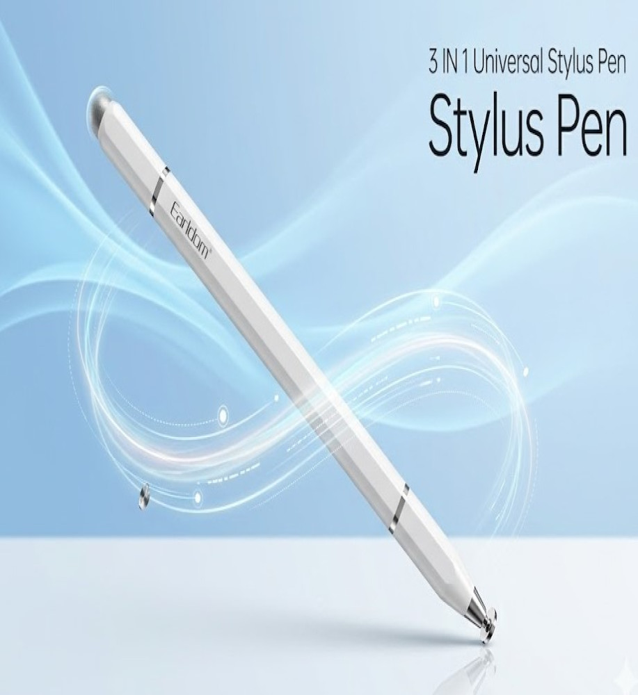  Touch Stylus / 3-in-1 Universal Smart Pen Earldom ET-P6 made of aluminum for smart screens and paper writing. 