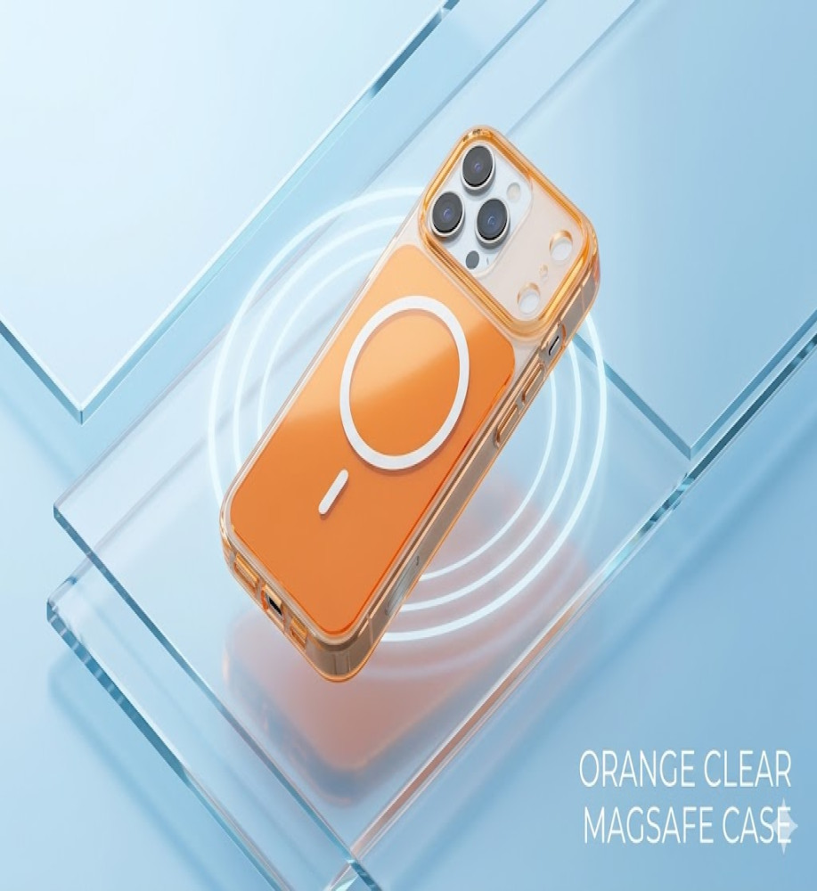  iPhone 17 ProMax Case with a strong, transparent, colored, lightweight frame, compatible with MagSafe – Shockproof Protection 