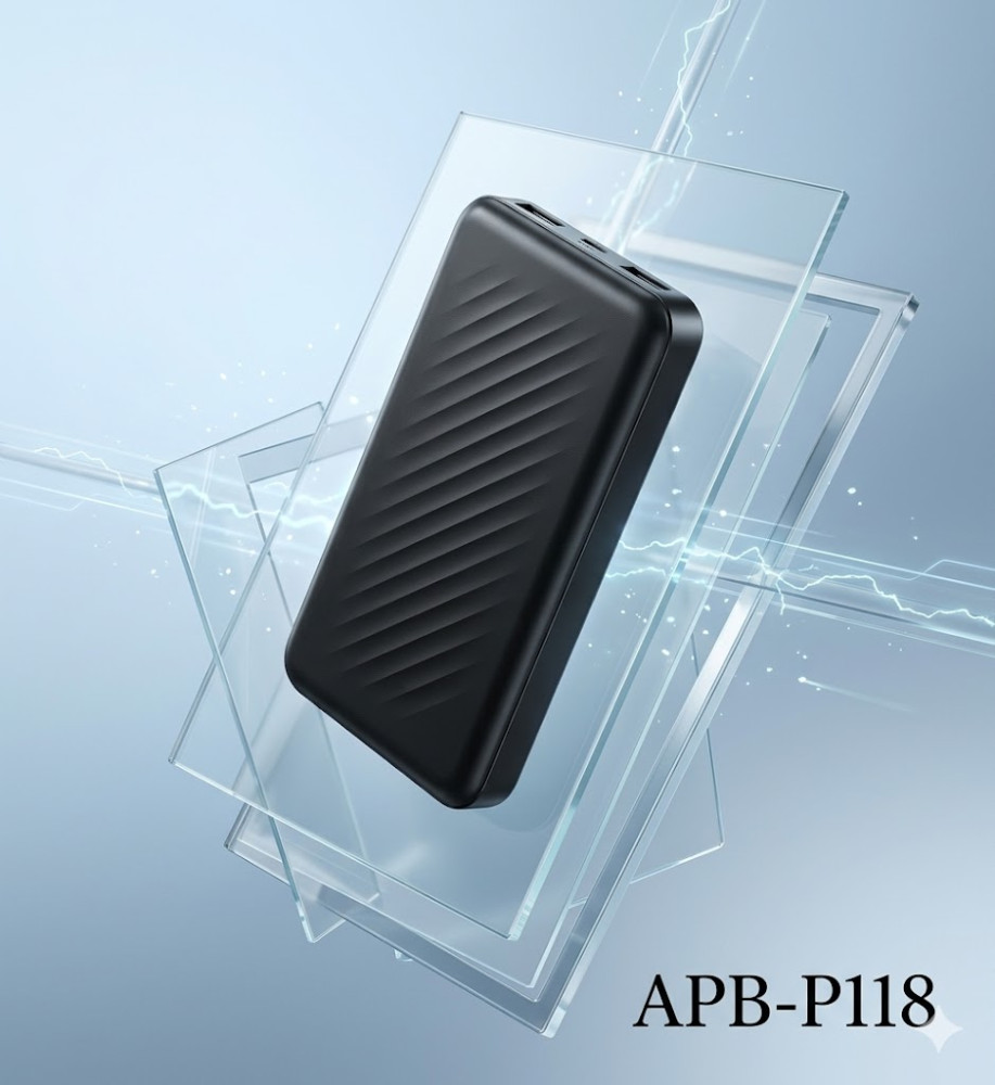  AMAYA P118 Power Bank with 10000mAh capacity, dual output, scratch-resistant design, Type-C input 