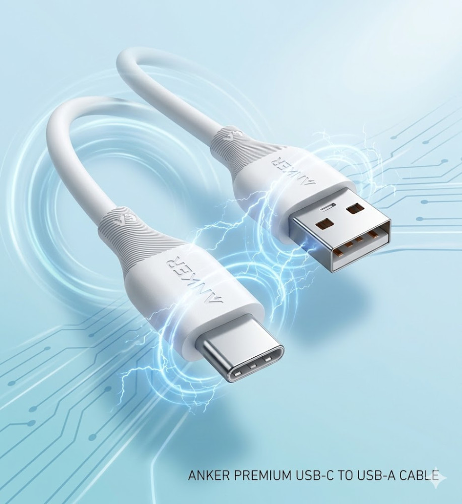  ANKER 6A 1m Braided USB-A to USB-C Fast Charging Cable 