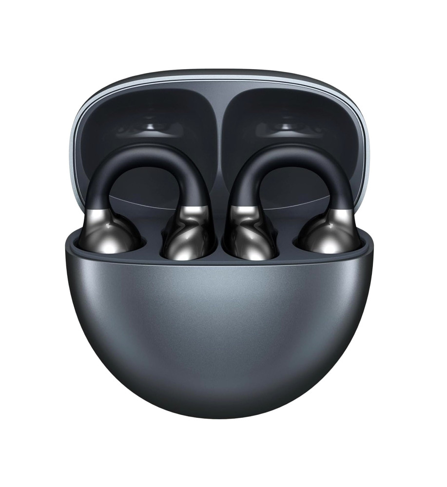  RSILOU R3021 — Comfortable open-ear headphones without ear blocking, Type-C charging, up to 16 hours of battery life, and audible warning from the charging case. 