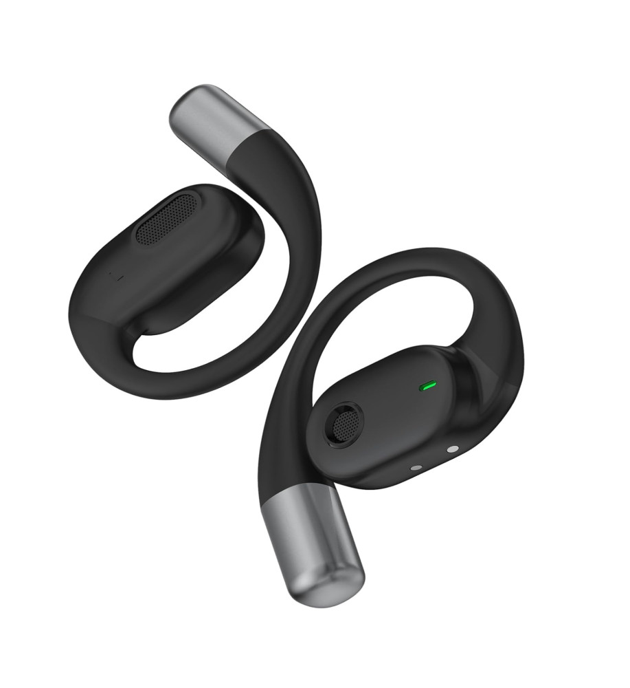  RSILO R3009 Wireless Open-Ear Bluetooth Headphones (OOS) – Bluetooth 5.3, 7.5 hours of playtime (up to 26 hours with 400mAh charging case), Hi-Fi sound with 14.2mm drivers, Game and Music modes, Touch controls, Water resistant 