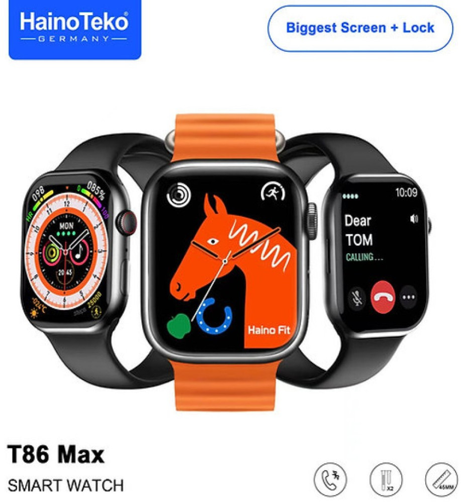  Haino Teko T86 Max Smartwatch – Large screen, Bluetooth calls and wireless charger. 