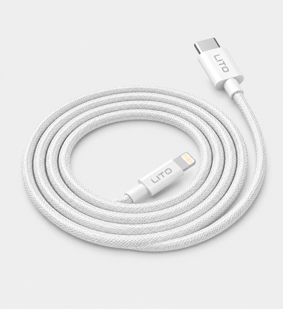  LITO Type-C to Lightning Fast Charging Cable with Data Transfer Support - Braided Nylon 