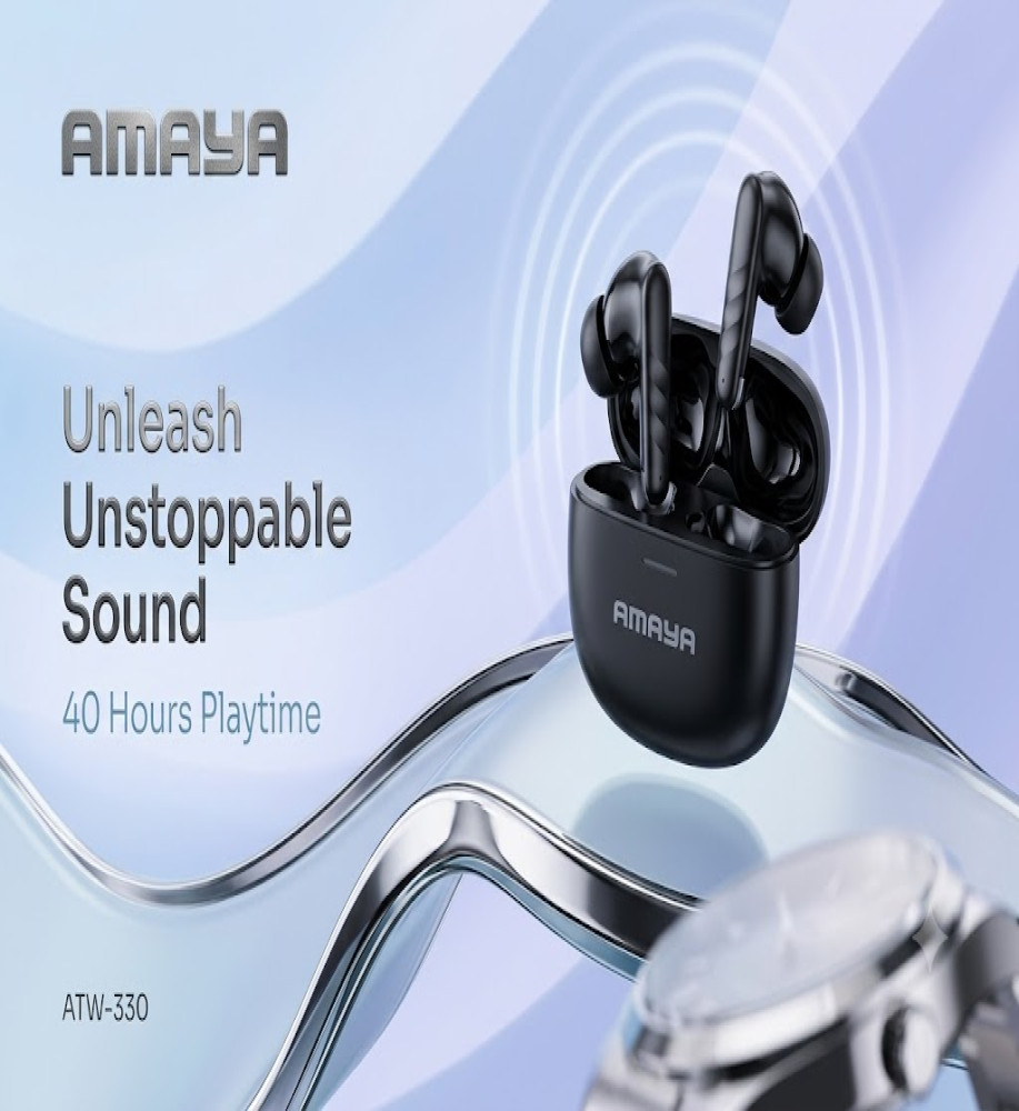  سماعات ايربودز / سماعات أذن لاسلكية أمايا AMAYA ATW-330 بلوتوث V5.4 - علبة شحن 500 مللي أمبير ومكبر صوت 13 ملم 