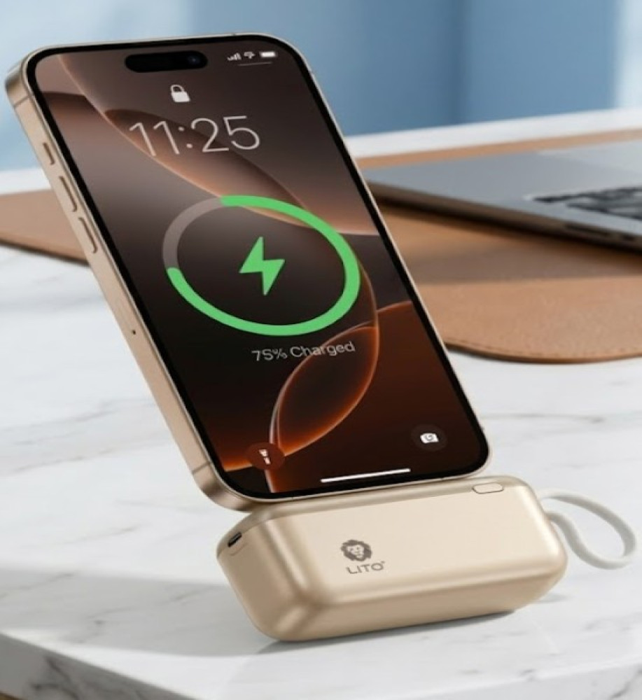 باور بانك LITO LP10 سعة 10000mAh شحن سريع 22.5W - Type-C مدمج وتصميم فائق الصغر 